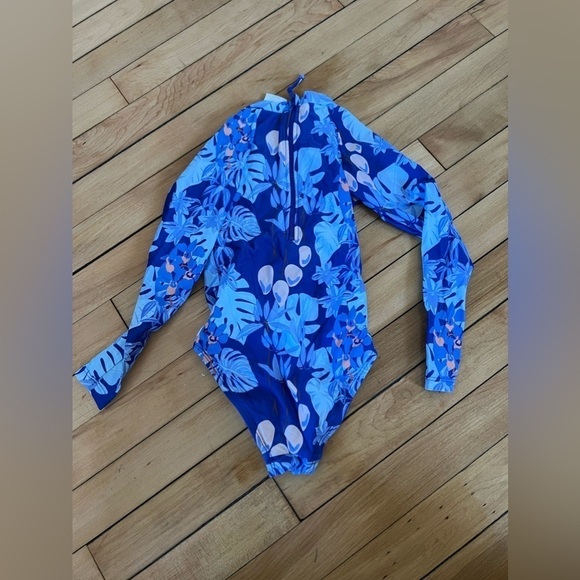 Snapper rock mango tango surf swimsuit one piece long sleeve uv protection - Picture 4 of 4